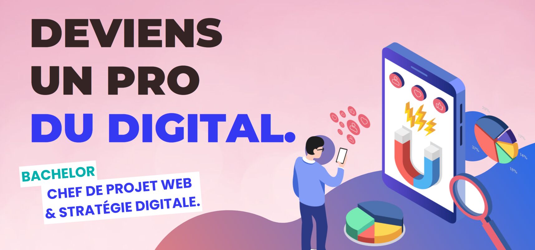 bachelor chef de projet web digital la garde